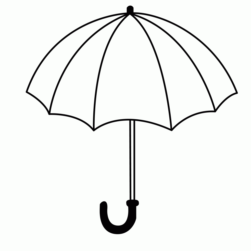 Blank Umbrella Coloring Page