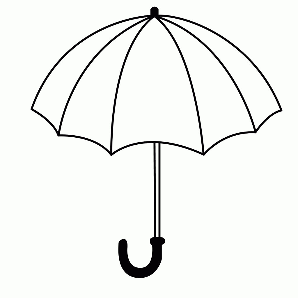 umbrella coloring template