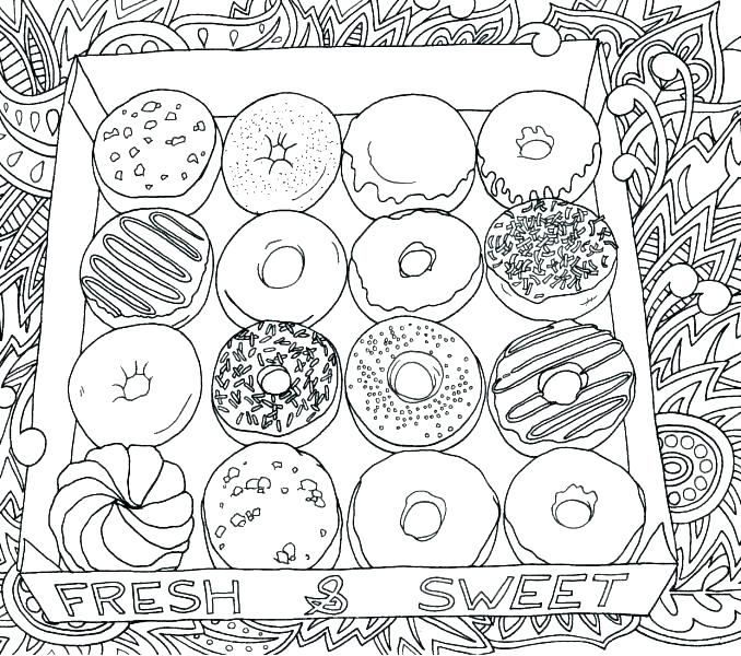 Donut Coloring Pages - Best Coloring Pages For Kids