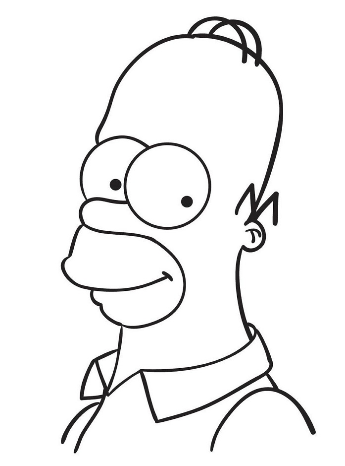 Cartoon Coloring Pages - Homer Simpson