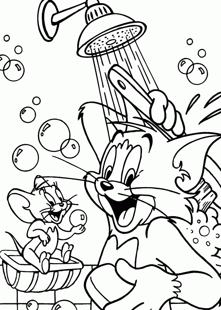 Cartoon Coloring Pages Tom and Jerry