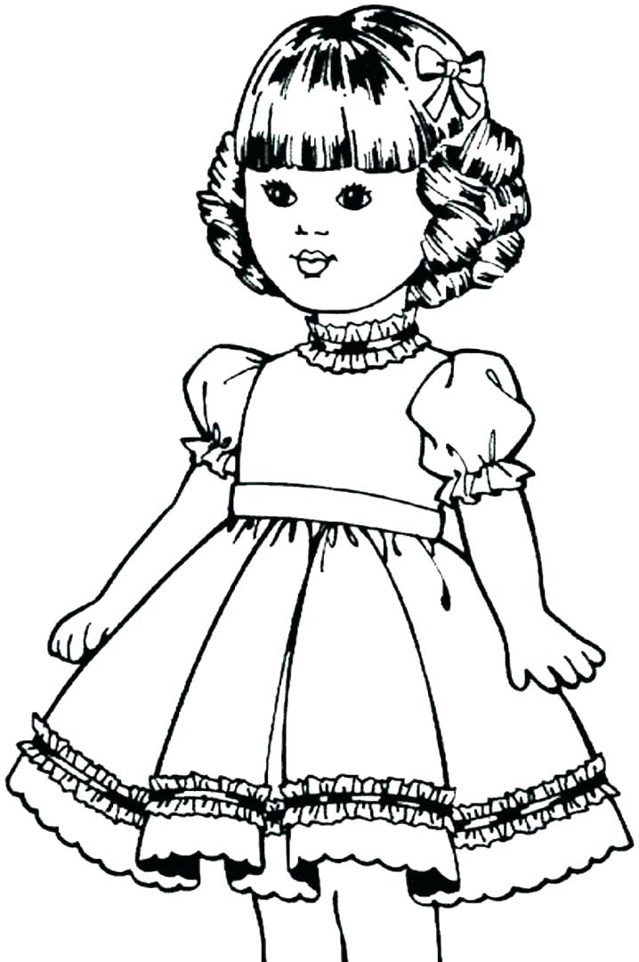 Doll Coloring Pages for Girls