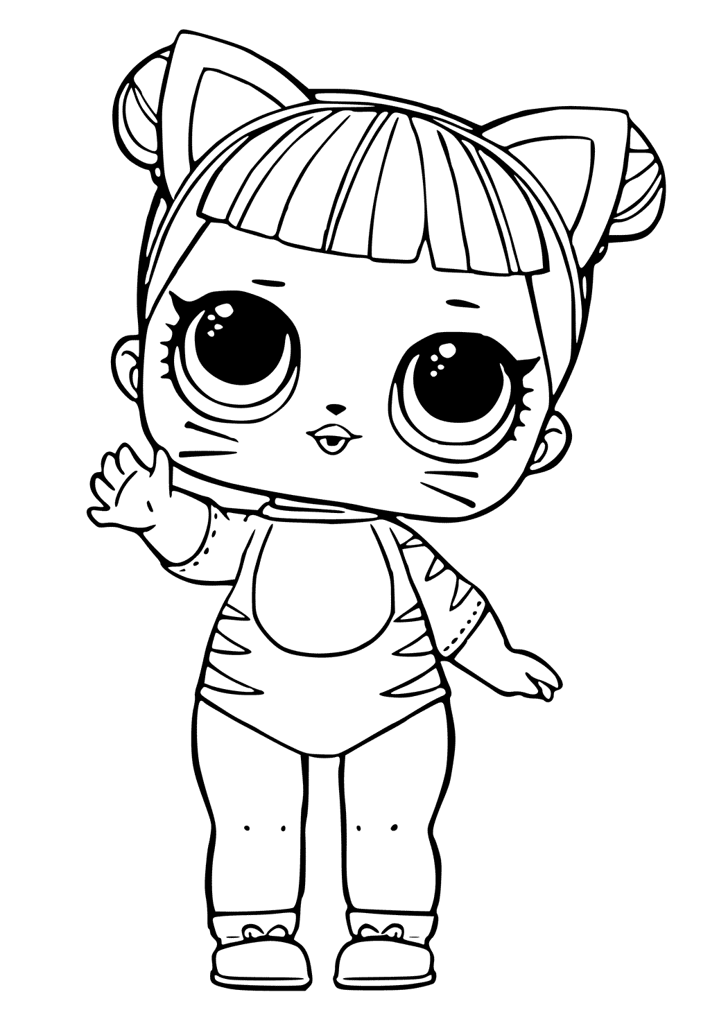 Cute Kitty Lol Doll Coloring Pages