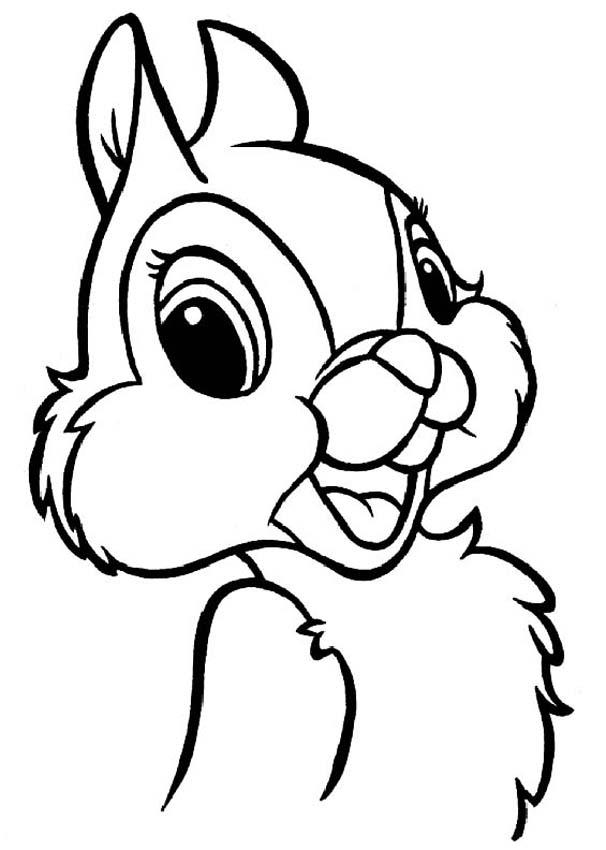 Disney Coloring Pages - Bambi Squirrel