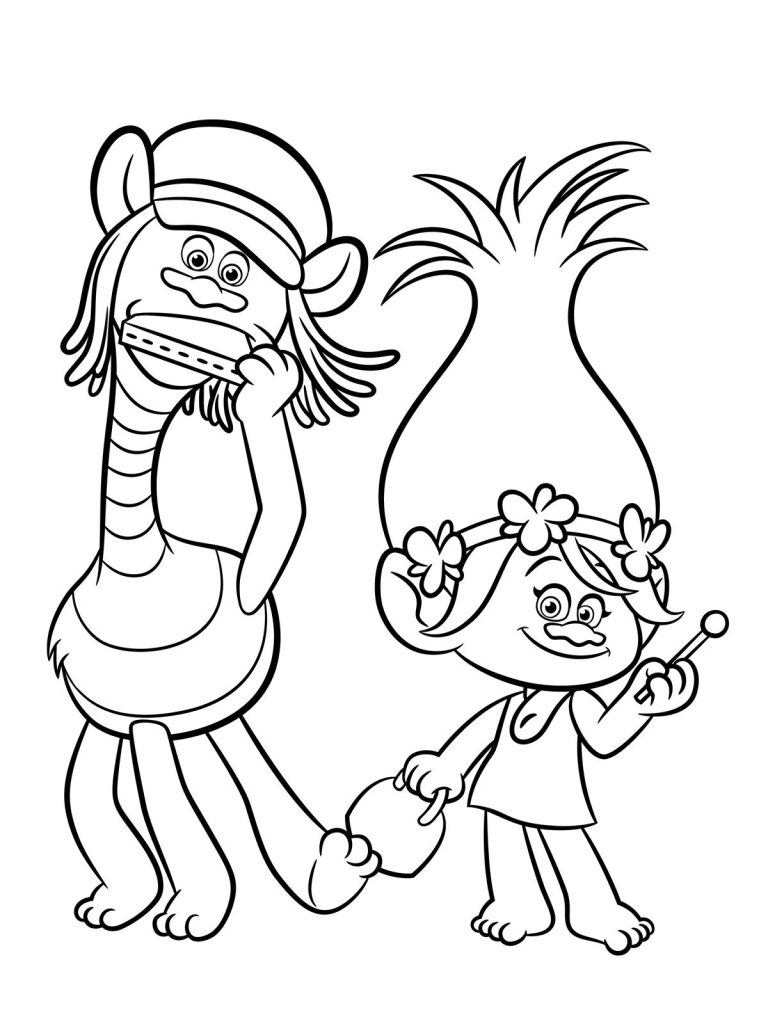 Disney Coloring Pages - Trolls