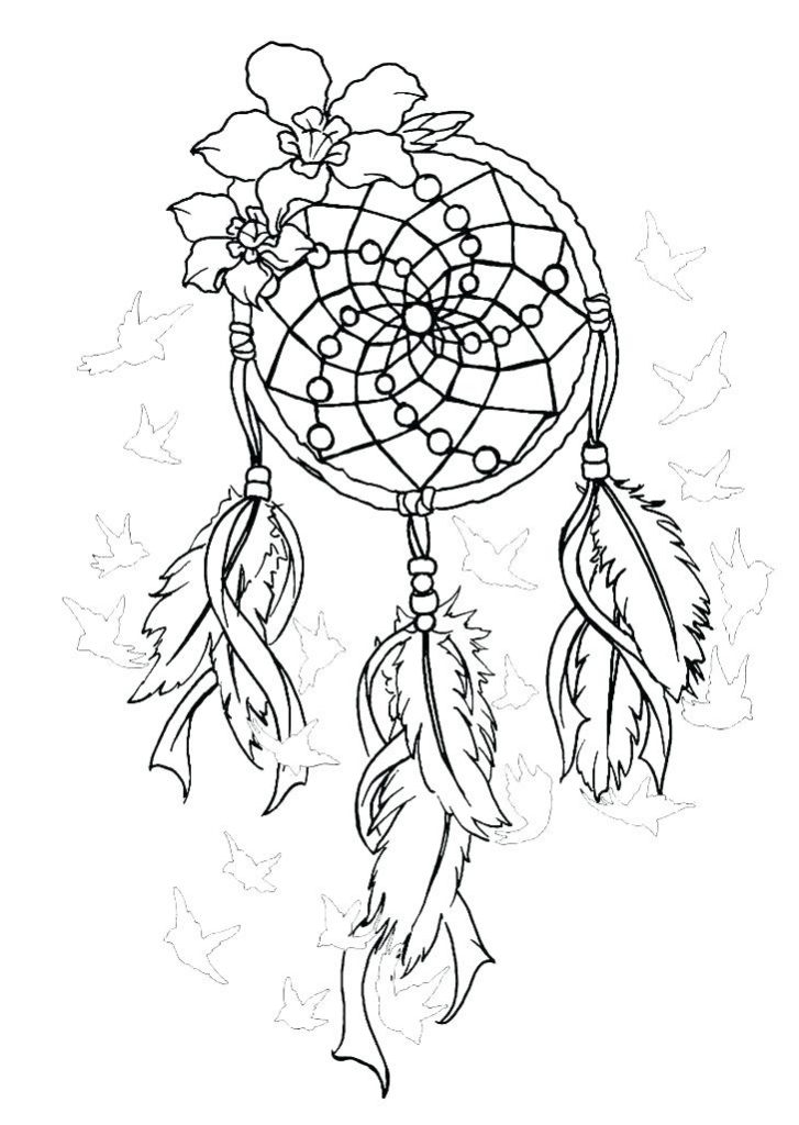 Dream Catcher Coloring Pages for Adults