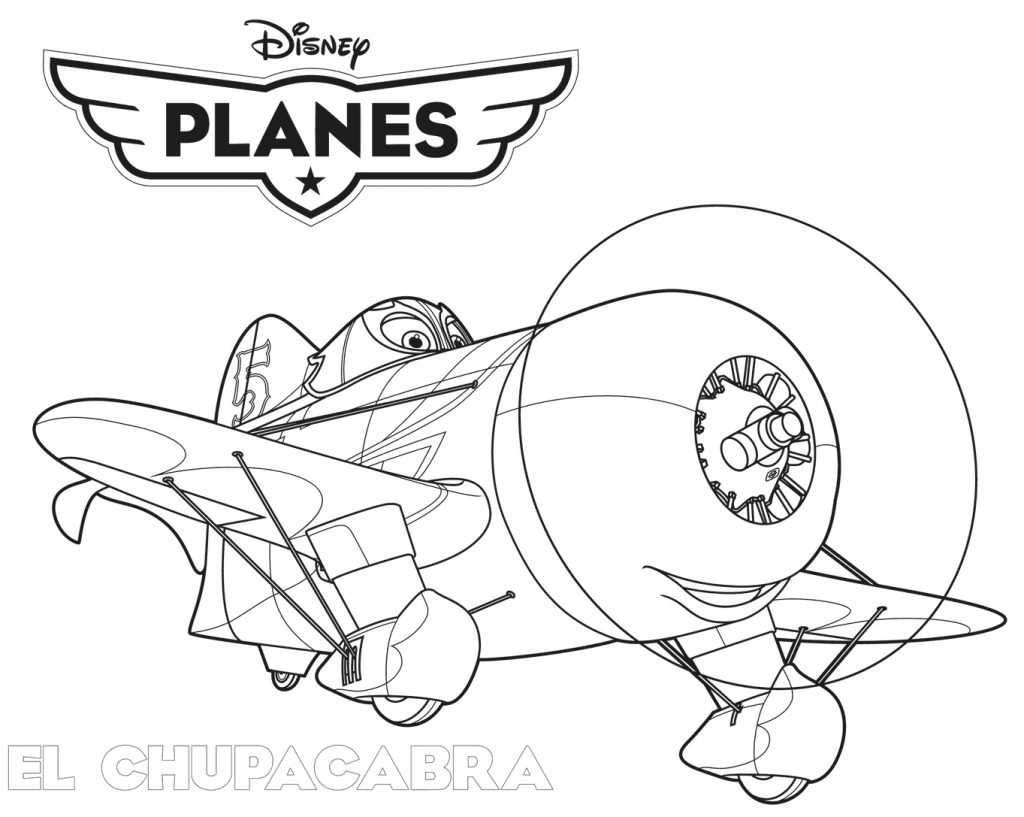 El Chupacabra Planes Coloring Page