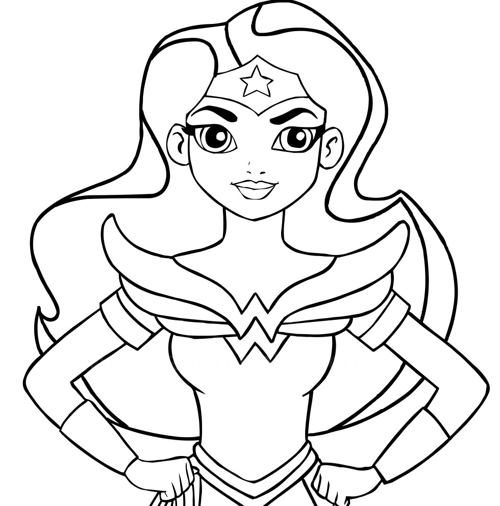 44+ lovely images Female Superhero Coloring Pages / Superheroes