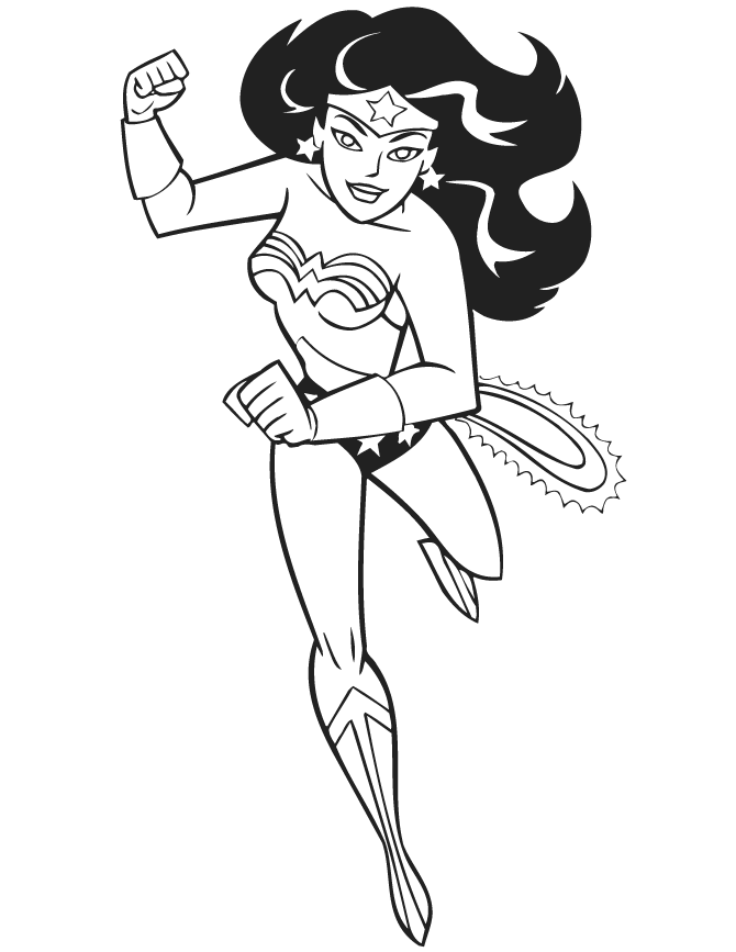 Super Woman Coloring Page Homeicon Info