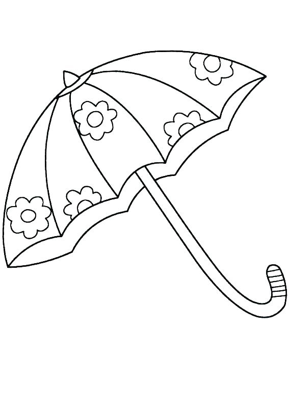 Flower Umbrella Coloring Page
