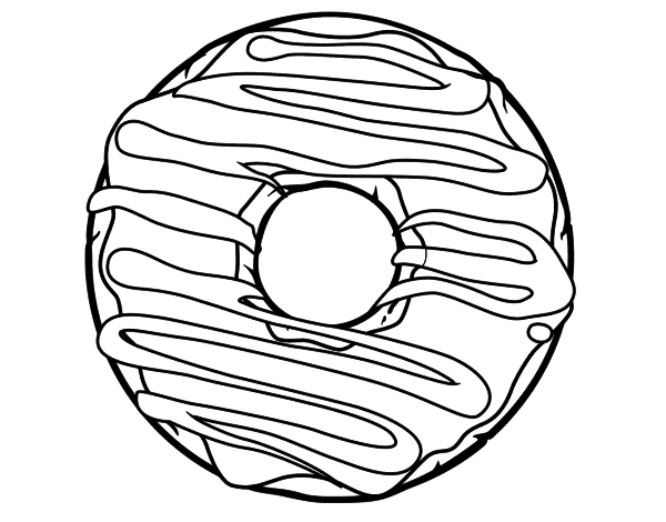 Frosting Donut Coloring Pages