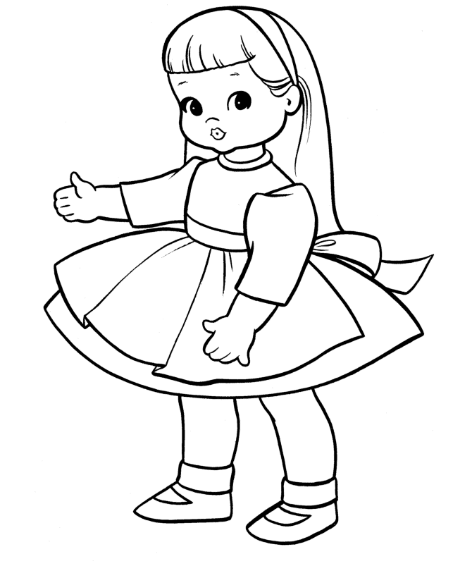 Girl Doll Coloring Pages