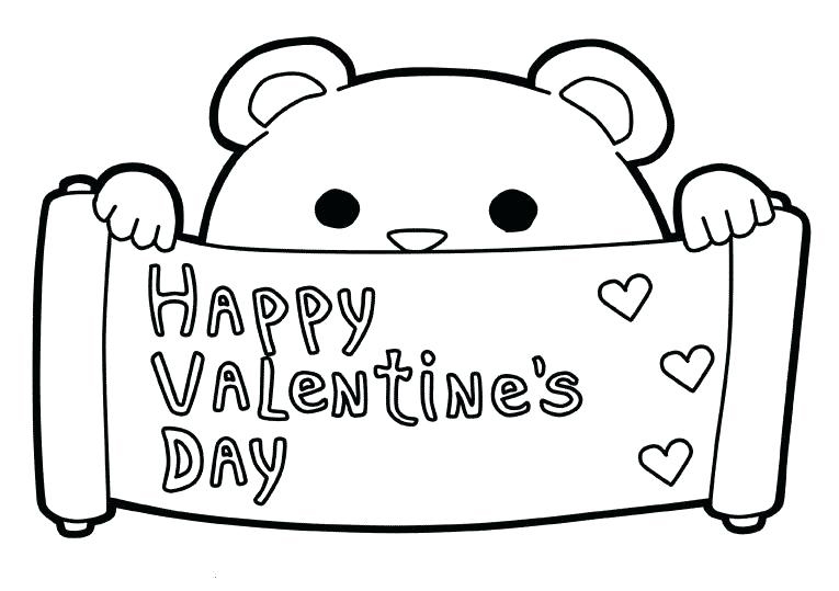 Happy Valentines Day Coloring Page