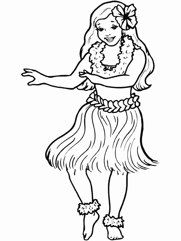 Hula Dance Coloring Pages
