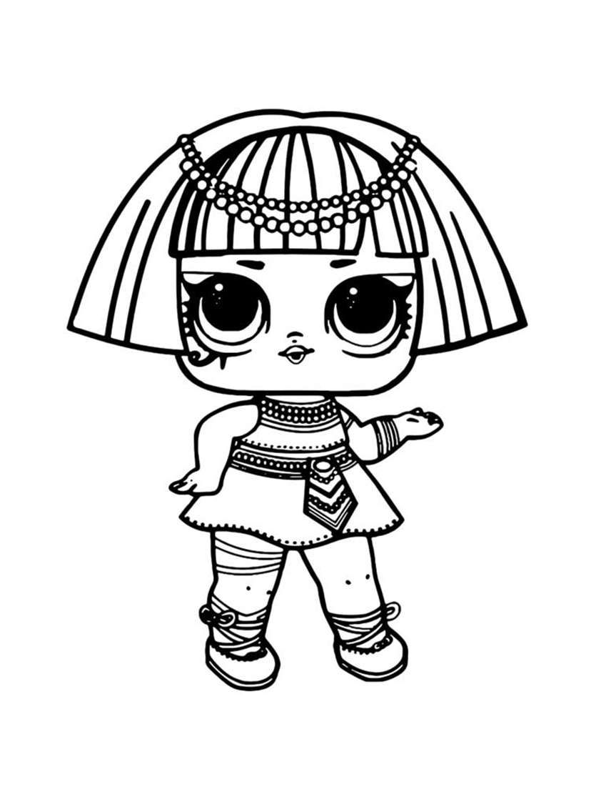 Lol Doll Egyptian Coloring Page
