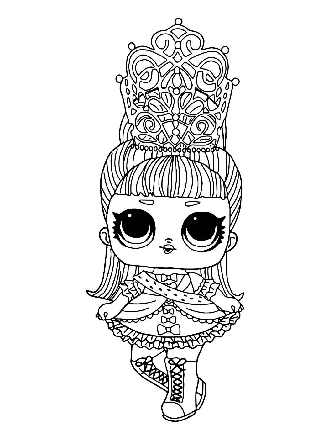 Lol Princess Doll Coloring Page