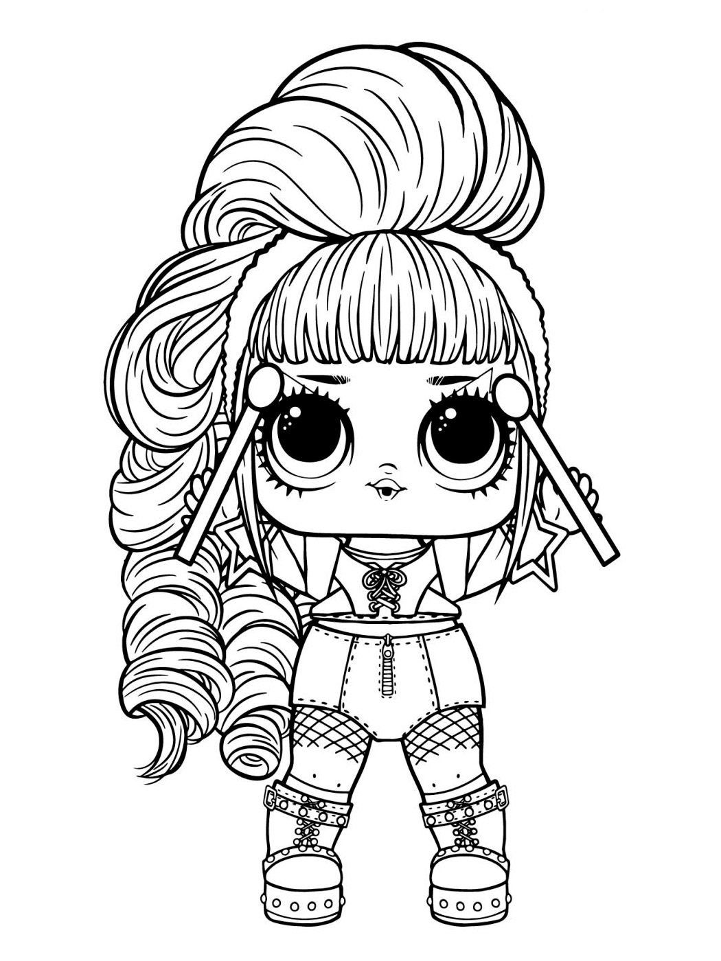 Lol Doll Drummer Girl Coloring Page