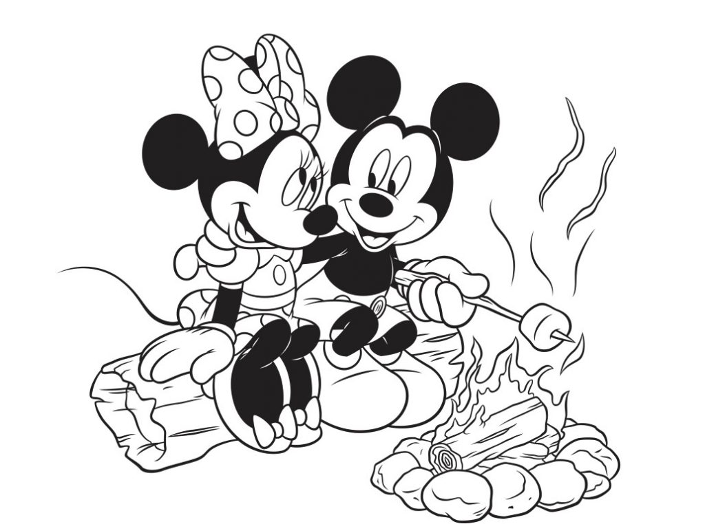 Mickey and Minnie - Disney Coloring Pages