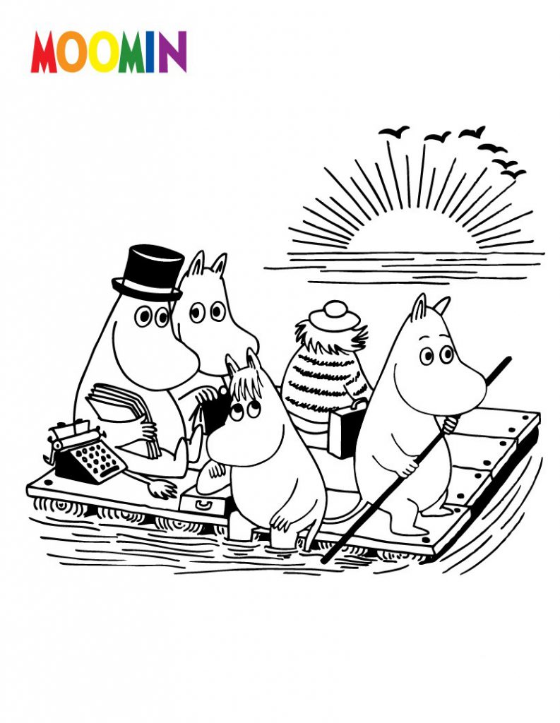 Moomin Cartoon Coloring Pages