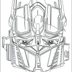 Optimus Prime Face Coloring Page