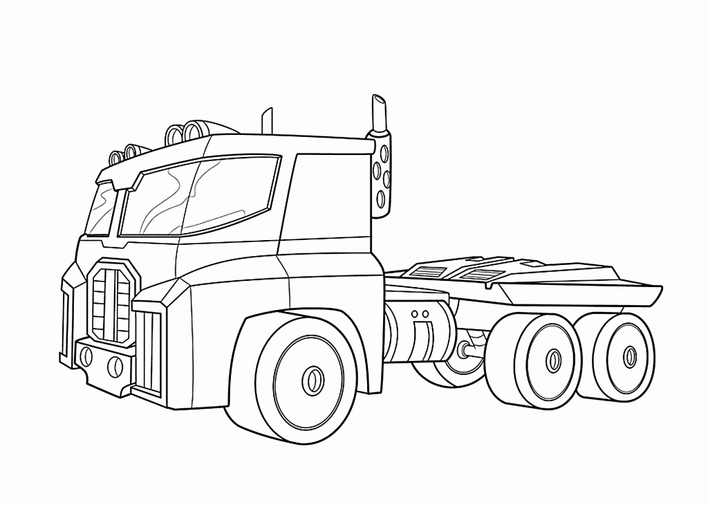 Optimus Prime Truck Coloring Pages