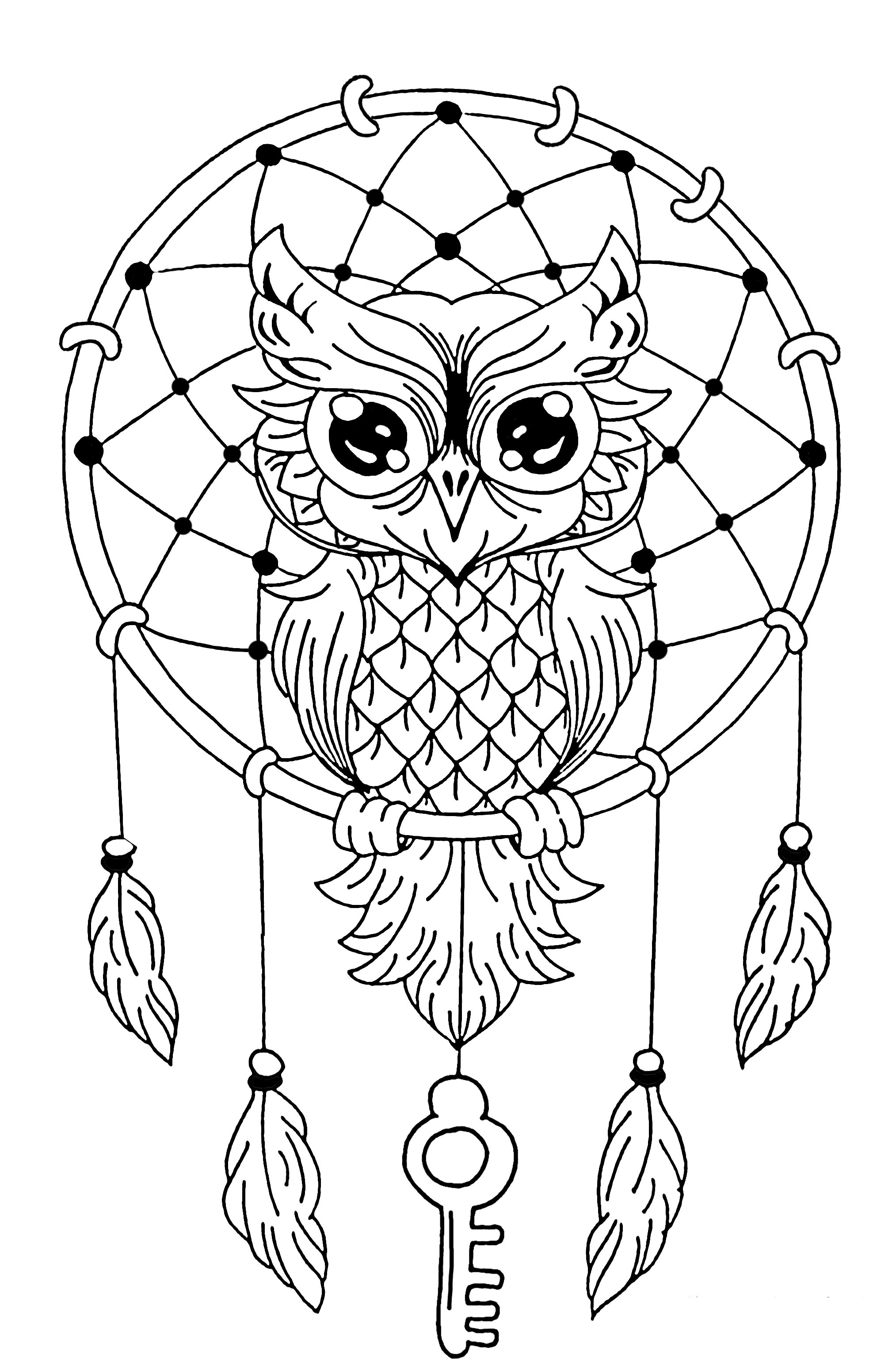 Dream Catcher Coloring Page For Kids