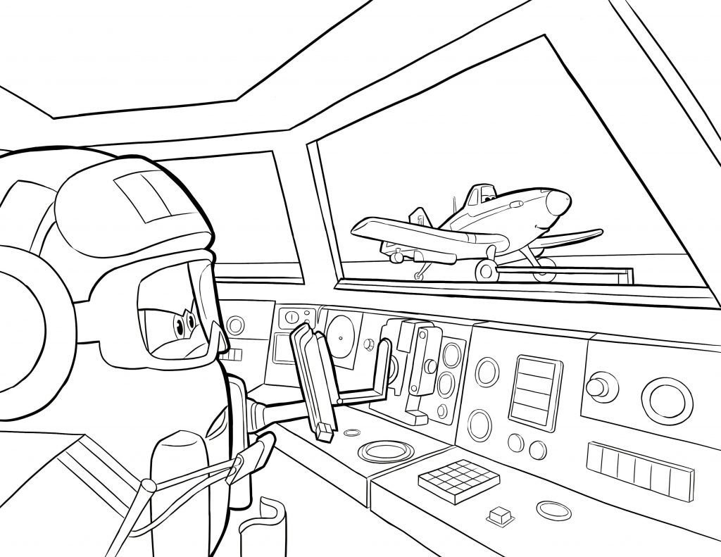 Print Free Planes Coloring Pages