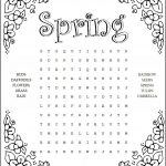 Print Spring Word Search