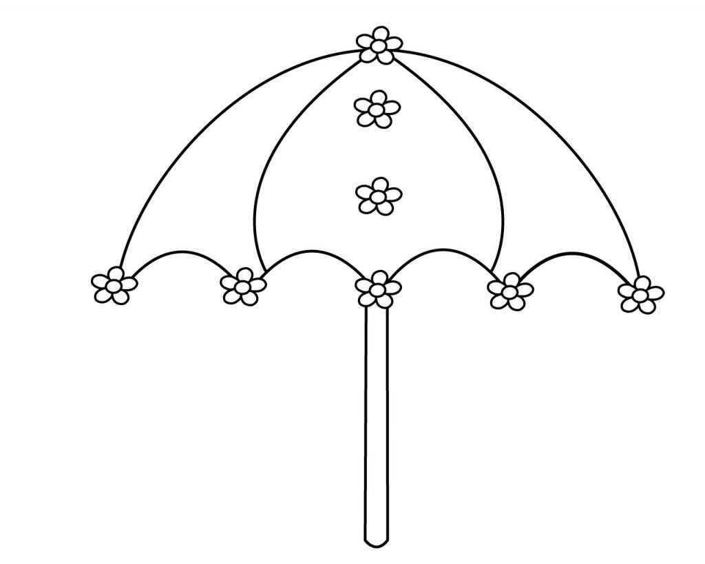 Printable Umbrella Coloring Pages