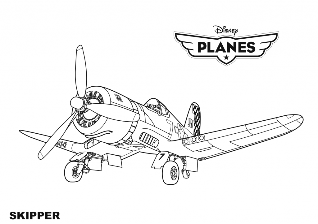 Skipper - Planes Coloring Pages