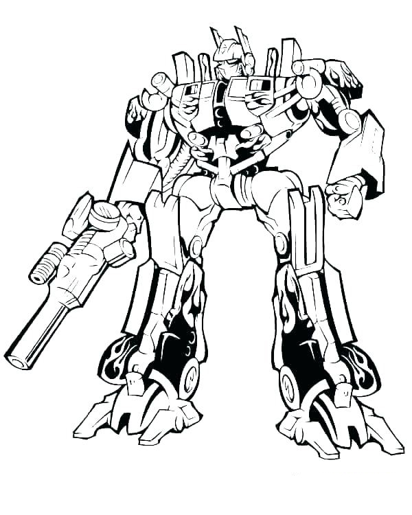 Transformers Coloring Page Optimus Prime