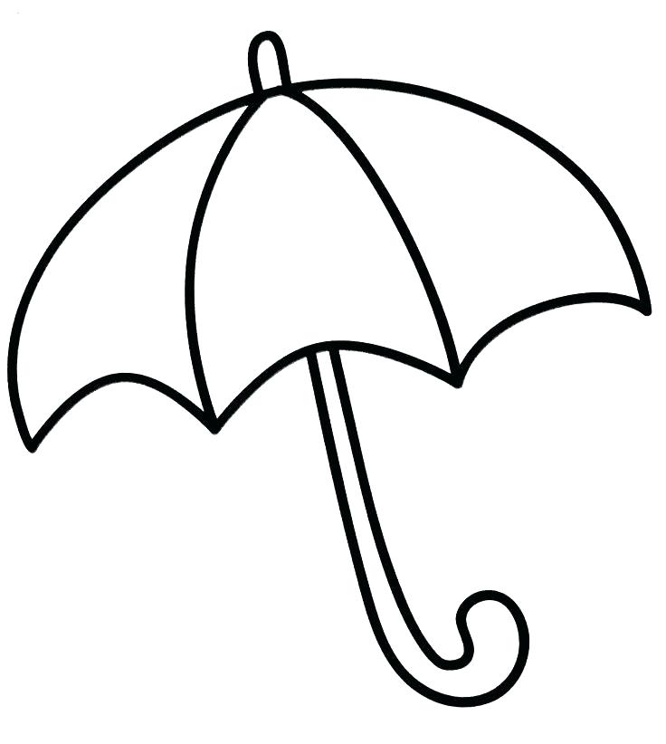 Umbrella Coloring Page for Preschoolers