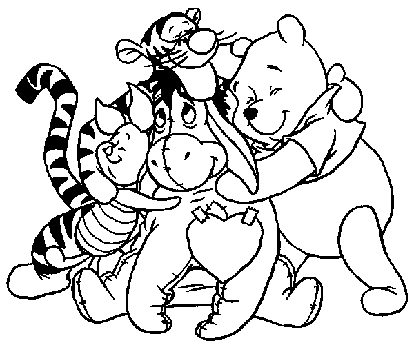 Winnie the Pooh Cute Coloring Pages