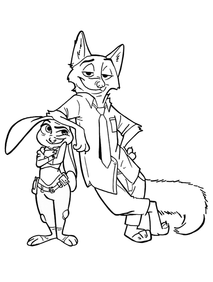 Zootopia Disney Coloring Page