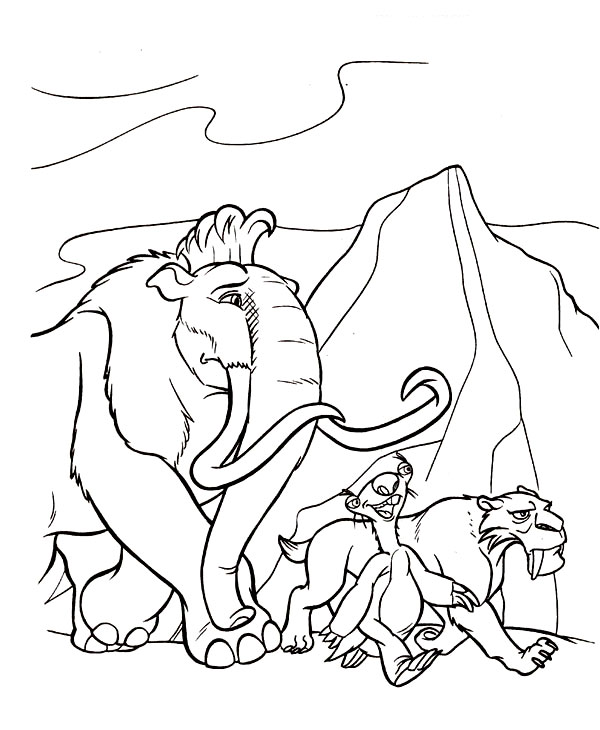 Ice Age Disney Coloring Page