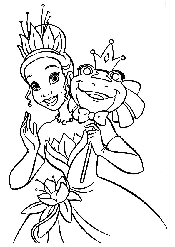 Princess And The Frog Disney Coloring Page