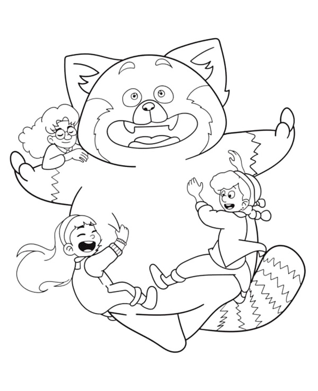 Turning Red Disney Coloring Page