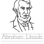 Abraham Lincoln Word Trace Worksheet