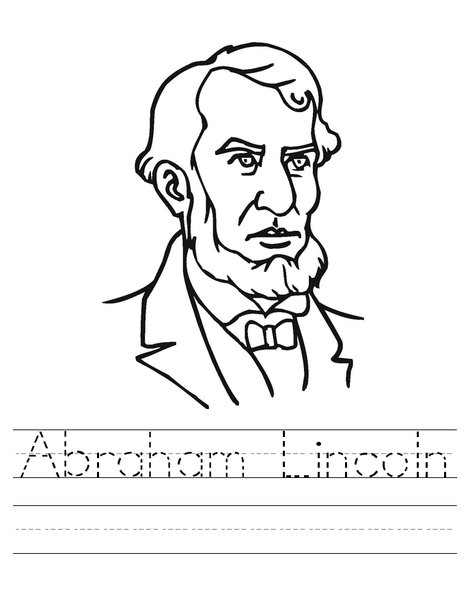 free coloring pages of abraham lincoln