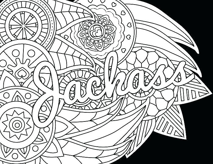 Adult Swear Word Coloring Page