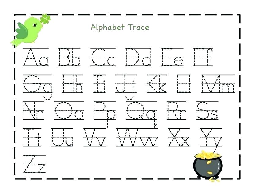 Alphabet - Preschool Tracing Worksheet