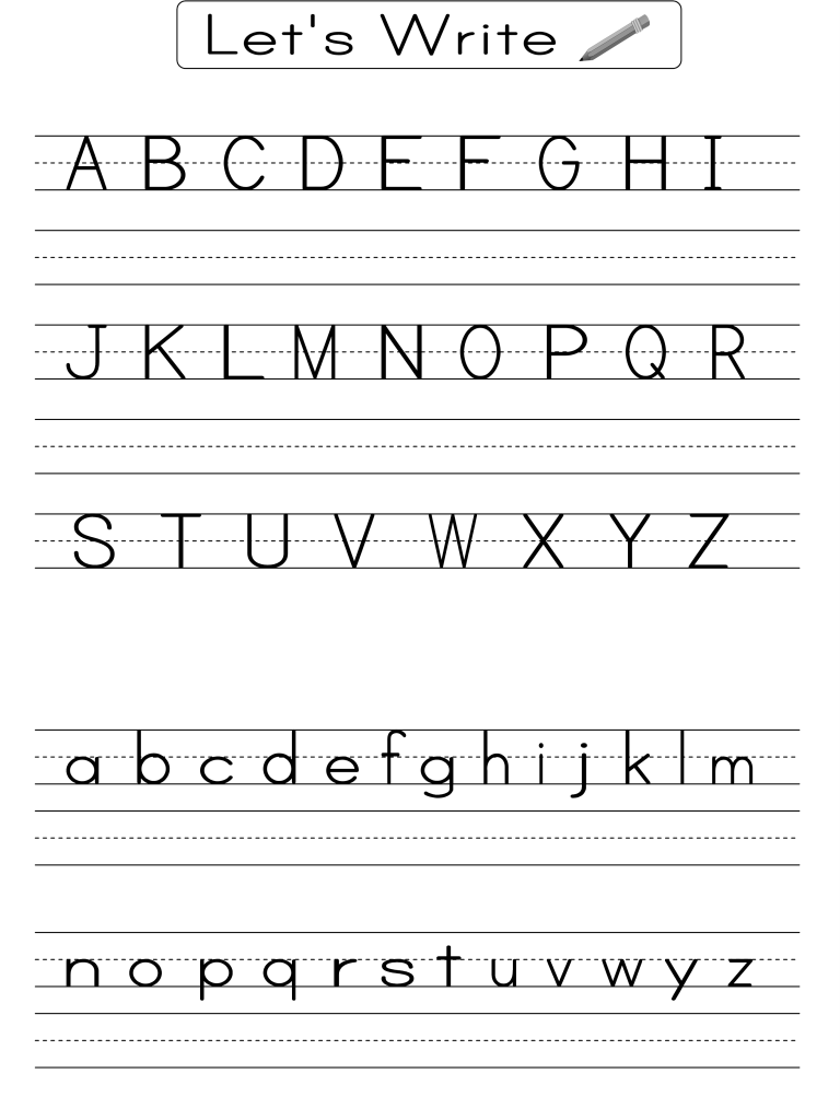 Preschool Free Alphabet Printable Worksheets