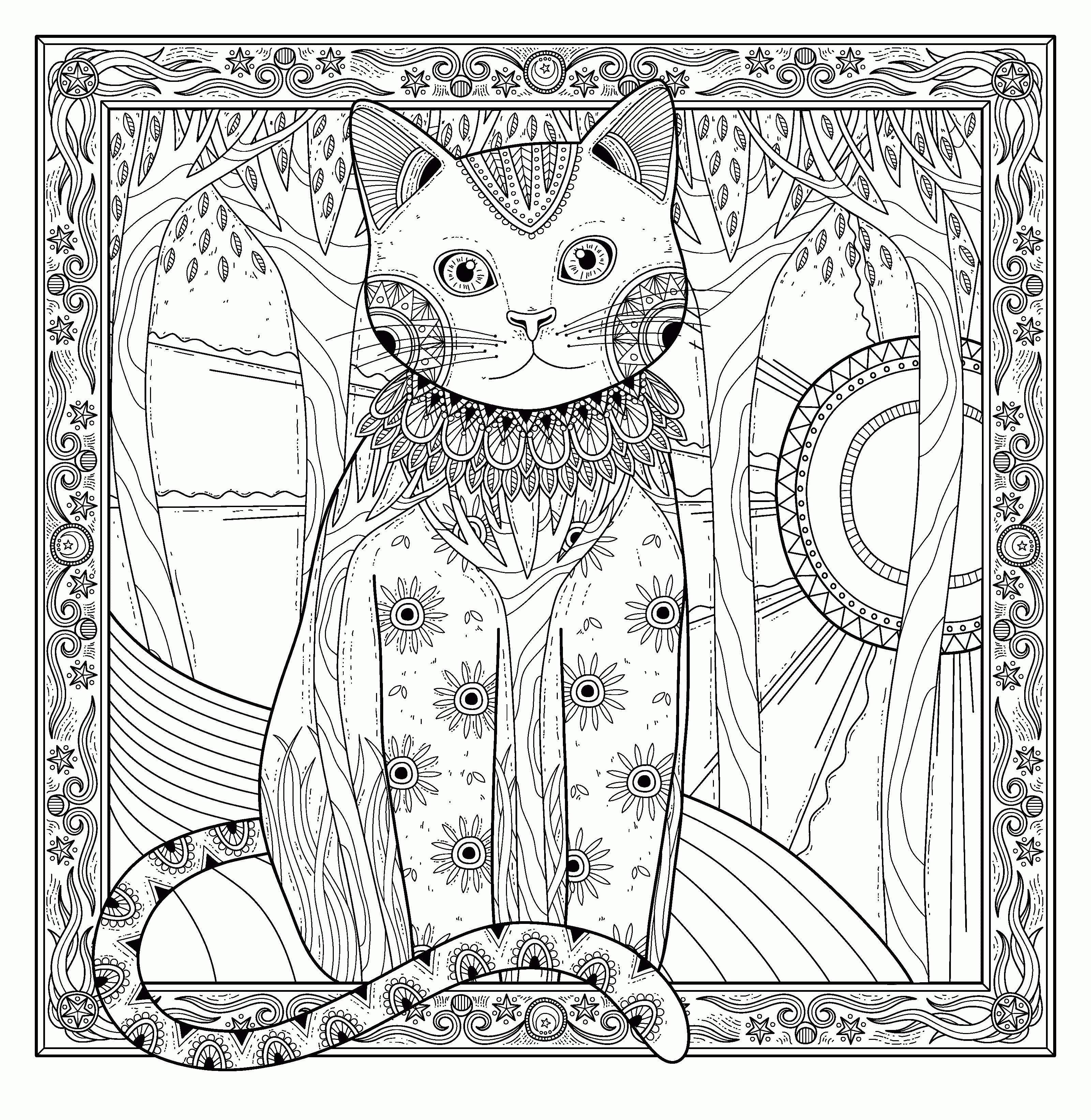 Download Cat Coloring Pages for Adults - Best Coloring Pages For Kids