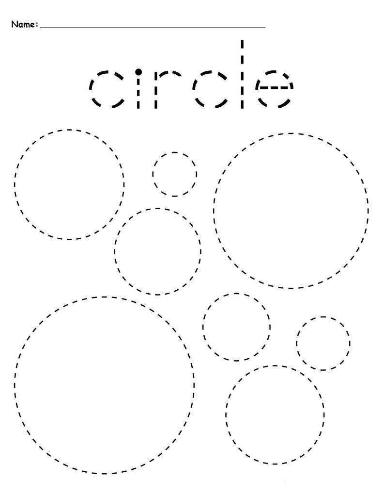 Circles Preschool Tracing Worksheets