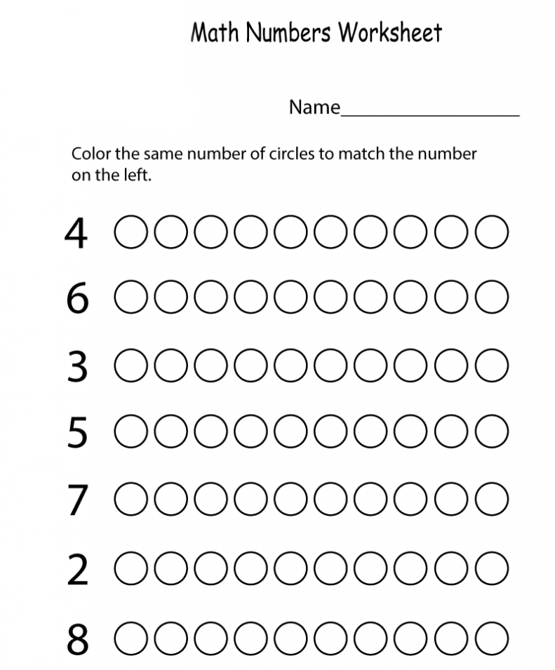 Kindergarten Math Worksheets Best Coloring Pages For Kids
