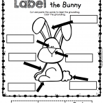 Easter Bunny English Kindergarten Worksheet