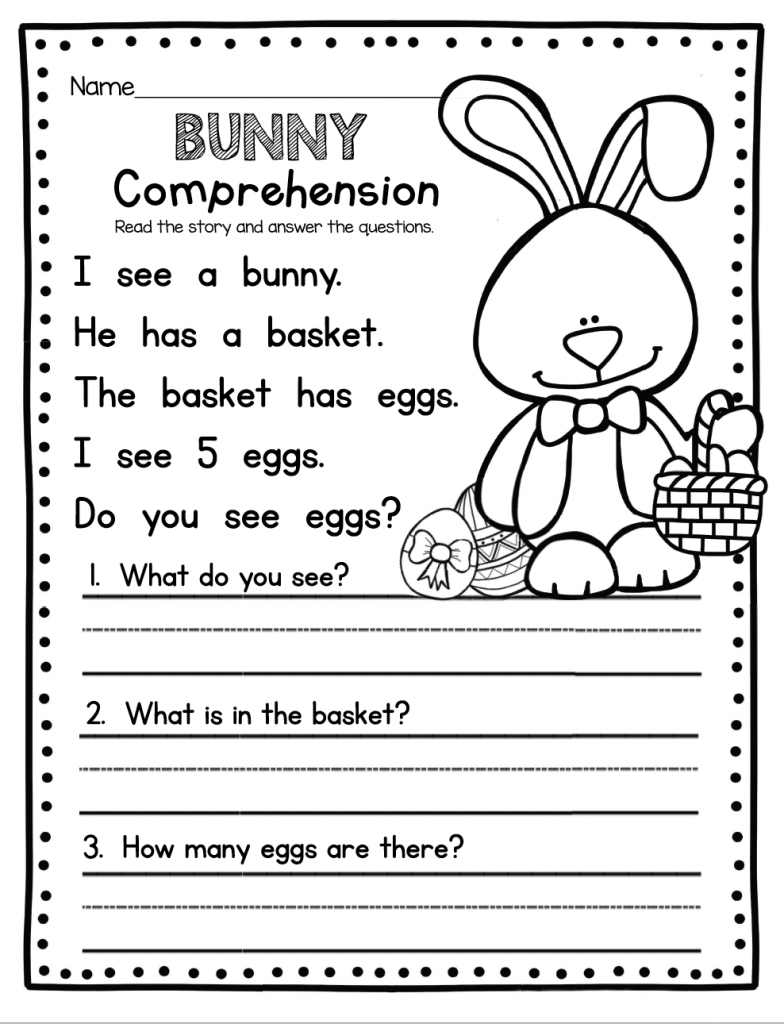 Easter Comprehension Worksheet