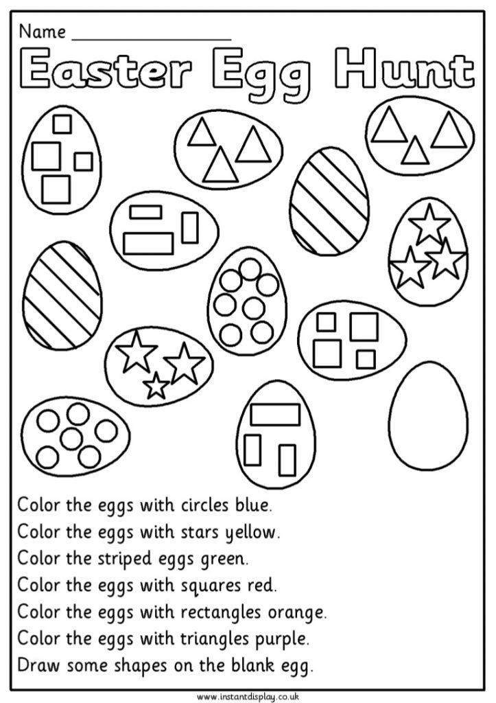 Easter Egg Coloring Worksheet