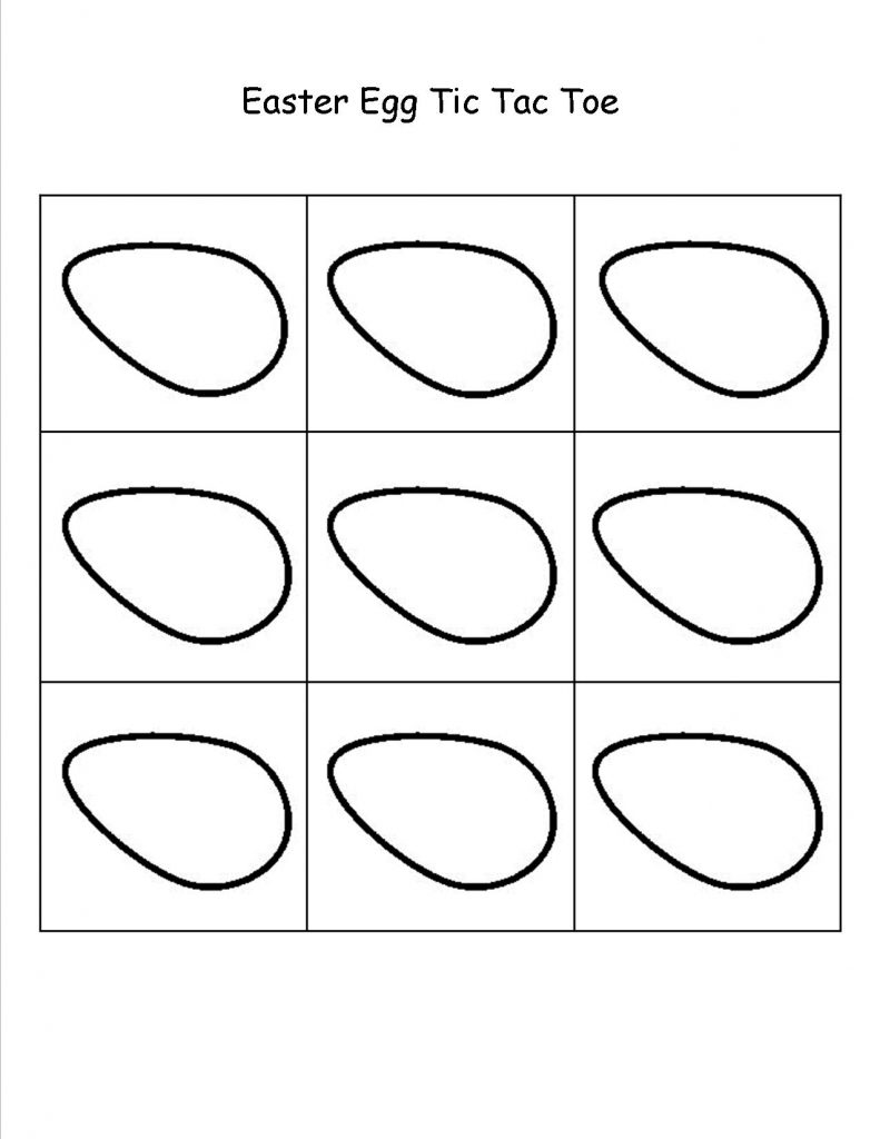 Easter Egg Tic Tac Toe for Preschool