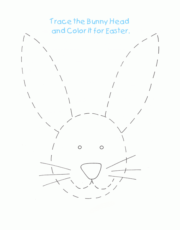 Easter Preschool Bunny Trace Worksheets